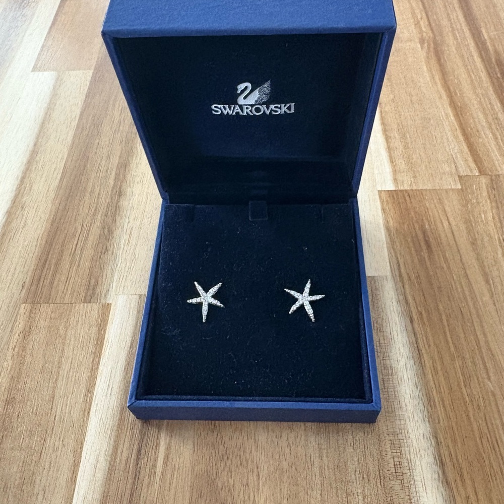 Swarovski Silver Starfish Earrings